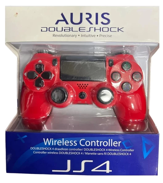 Kol Joystick PS4 Analog Titreşimli Bluetooth Auris ARS-JS4 Kırmızı