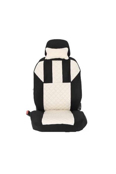 ucuzdukkan28 Fiat / Tofaş Murat 124 Deri Oto Koltuk Kılıfı Ön Arka Koltuklar Set - Bej