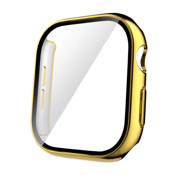 Apple Watch 10 42mm Sert PC Kasa Electroplatink Çerçeveli Ekran Koruyucu Zore Watch Gard 36 - 8