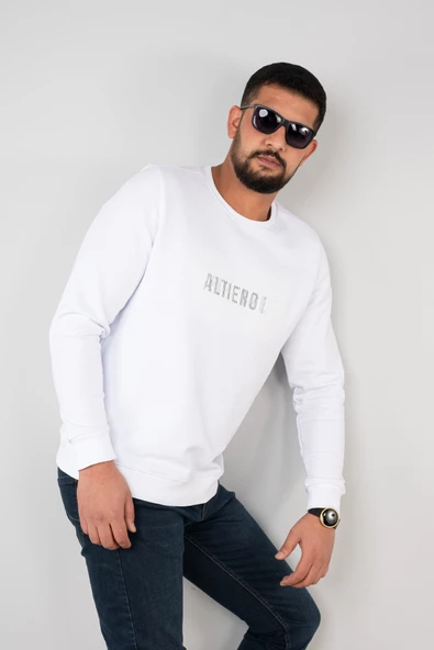 Sıfır Yaka Erkek Sweatshirt - 4