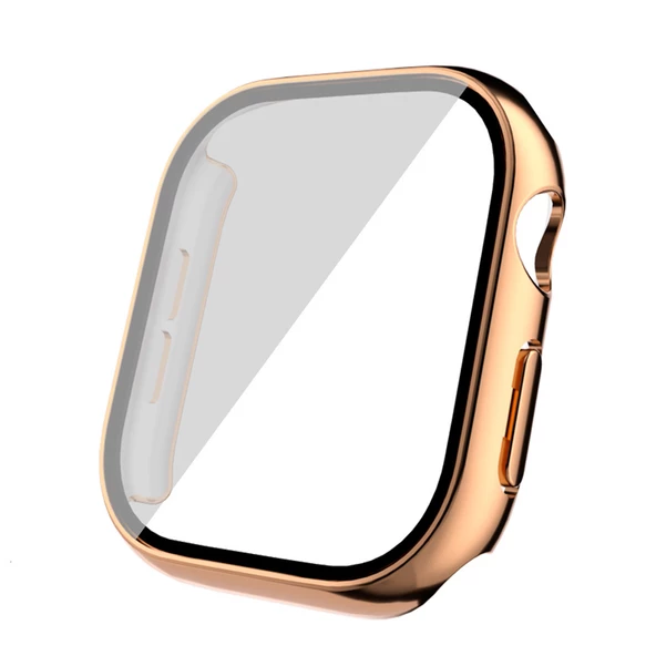 Apple Watch 10 42mm Sert PC Kasa Electroplatink Çerçeveli Ekran Koruyucu Zore Watch Gard 36 - 11