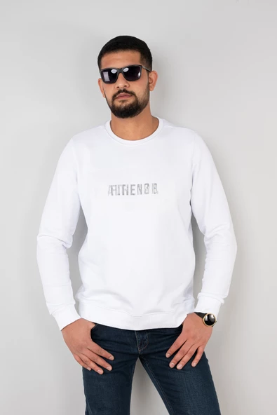 Sıfır Yaka Erkek Sweatshirt