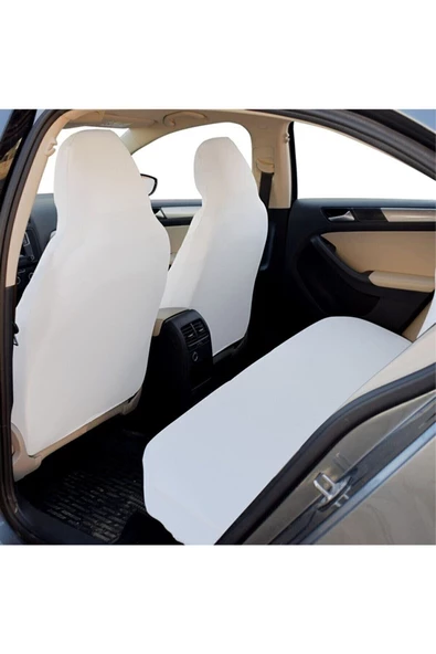 ucuzdukkan28 Opel Grandland Oto Servis Kılıfı Düz Beyaz Komple Set - 2