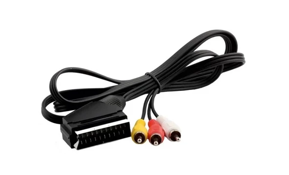 Scart To 3Rca Görüntü Kablosu 1.2 M Rose RC-04