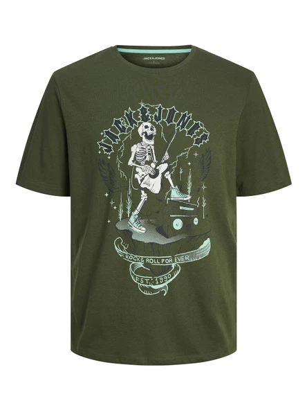 JACK JONES Erkek İskelet Baskılı Tişört 12256782 - 6