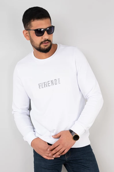 Sıfır Yaka Erkek Sweatshirt - 3