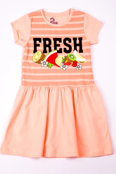 KIZ ÇOCUK ELBİSE BASKILI A37