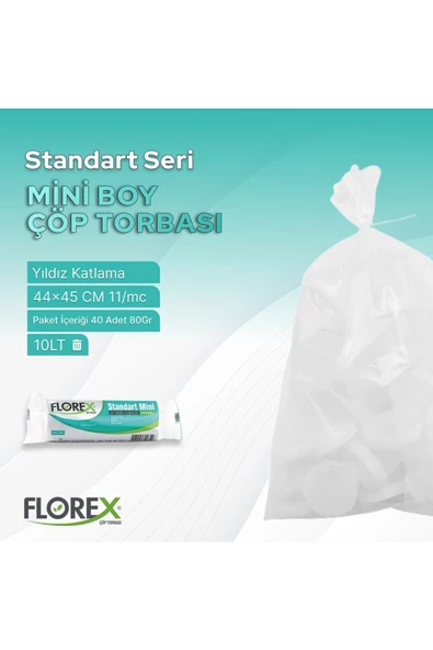 Florex Standart Mini Boy Çöp Poşeti X 5 Rulo - 3