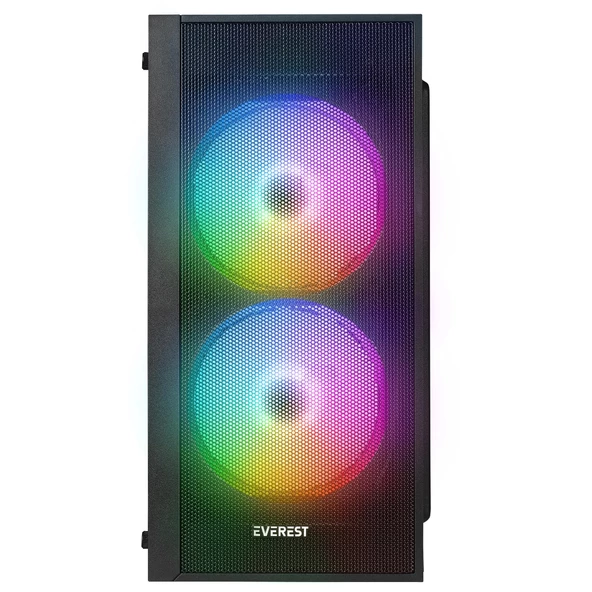 Kasa Oyuncu Peak 300W 2x120 MM RGB Fan Akrilik Yan Panel M-ATX Mini-T Everest MINION - 2