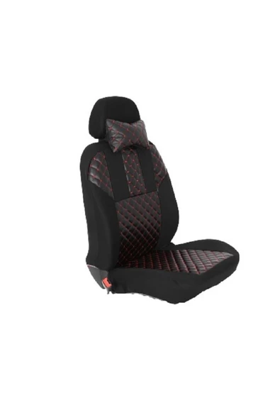 ucuzdukkan28 Volvo V70 Deri Oto Koltuk Kılıfı Ön Arka Koltuklar Set - Kırmızı