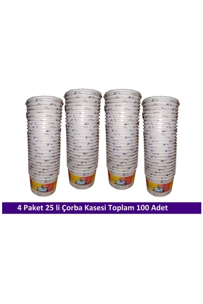 Fashcolle Karton Çorba Kasesi 16 Oz 100 Adet - 2
