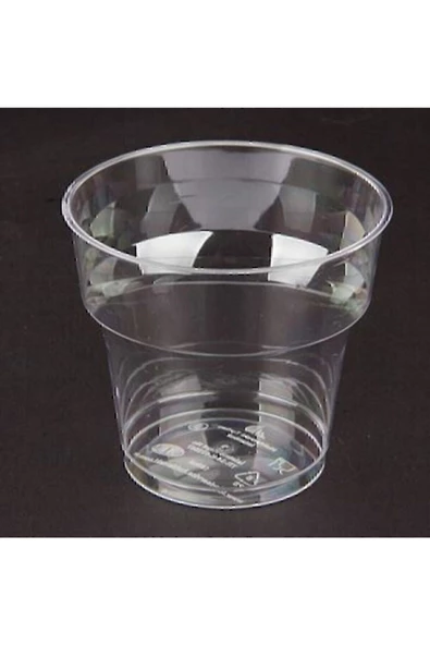 CHS Şeffaf Kristal Mika Ekstra Sert Plastik Bardak 180 Cc - 25 Adet.1.kalite.