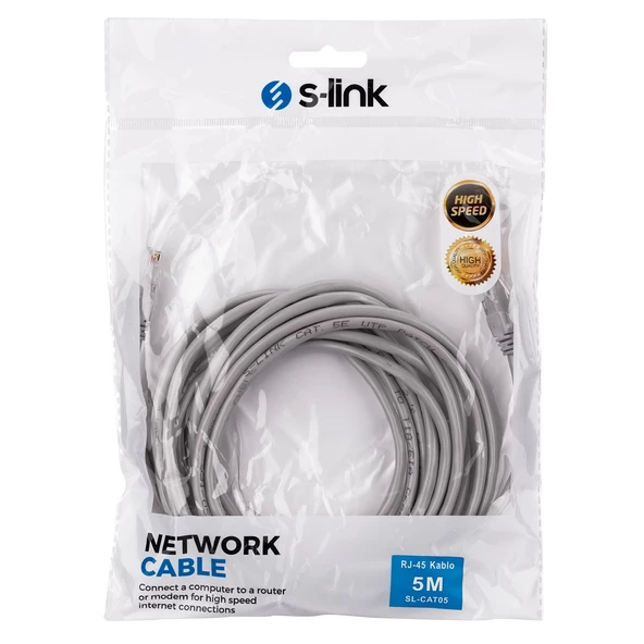 Ethernet Patch Kablo Cat 5 5 M S-link SL-CAT05 - 3