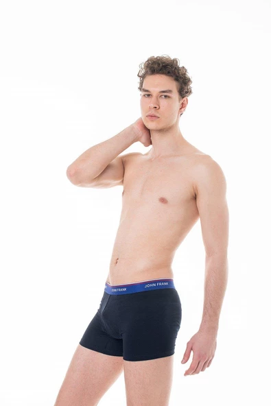 JOHN FRANK ÜÇLÜ BASIC BRIGHT BOXER Multicolor Multicolor L - Resim 2