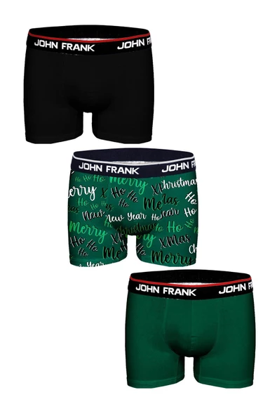 JOHN FRANK ÜÇLÜ CHRISTMAS BOXER Multicolor Multicolor L