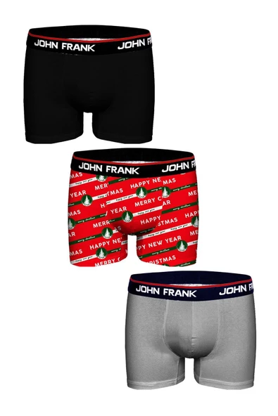 JOHN FRANK ÜÇLÜ CHRISTMAS BOXER Multicolor Multicolor M