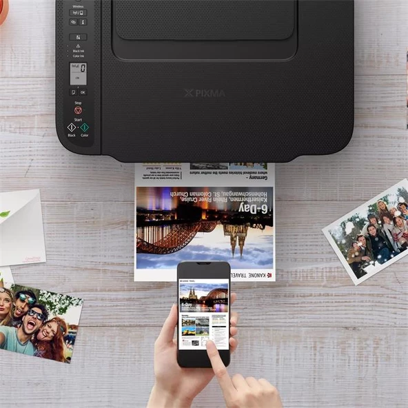 Canon Pixma E3440 Tarayıcı Fotokopi Renkli Çok Fonksiyonlu Mürekkep Püskürtmeli Yazıcı - 3