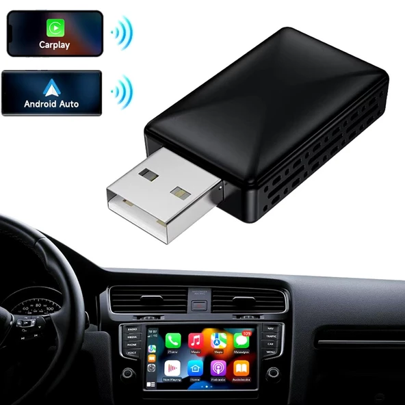 Yate10 Kablosuz Android Auto/Car Play USB Dongle Cihazı