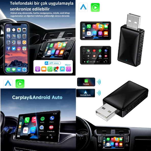 Yate10 Kablosuz Android Auto/Car Play USB Dongle Cihazı - 5