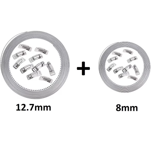 Yate10 Şerit Kelepçe Set (300cm Şerit 20 Adet Kelepçe) - 2