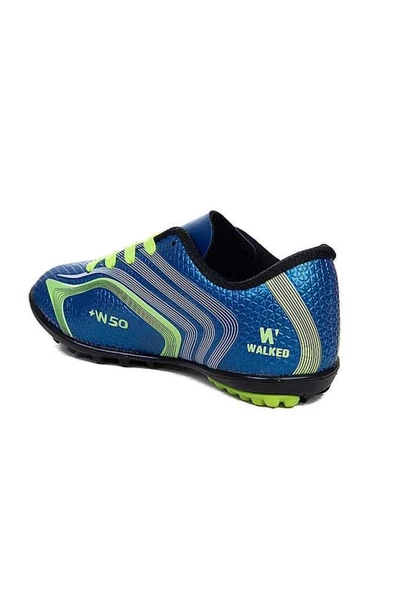 Walked 443-24 Erkek Çocuk Halı Saha Krampon Mavi Sarı 31-35 - 3