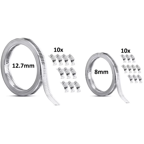 Yate10 Şerit Kelepçe Set (300cm Şerit 20 Adet Kelepçe) - 3