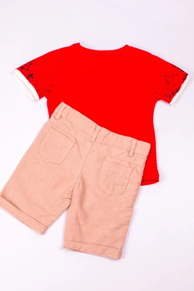 Erkek Çocuk Şortlu Takim Baskili A49 HCM00049 - Resim 2