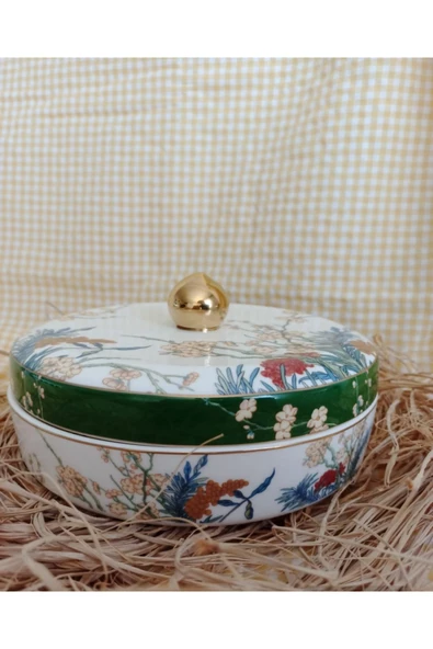 Blossoms 7 Parça Porselen Kahvaltı Seti, Çerezlik ve Sunumluk 20 Cm - 3