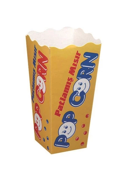 Büyük Karton PopCorn / Mısır Kutusu 50 Adet - Resim 2