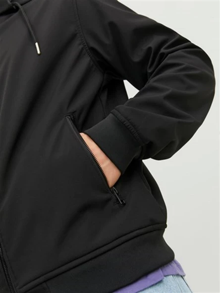 JJEBASIC SOFTSHELL HOOD NOOS Black Black S - 6