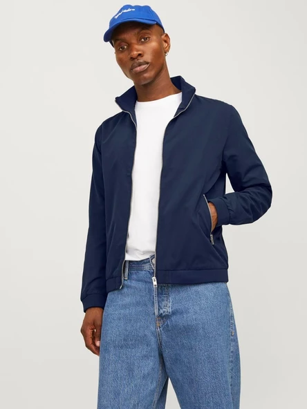 JJERUSH HARRINGTON BOMBER NOOS Navy Navy S - Resim 7