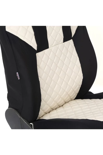 ucuzdukkan28 Honda S2000 Deri Oto Koltuk Kılıfı Ön Arka Koltuklar Set - Bej - 2