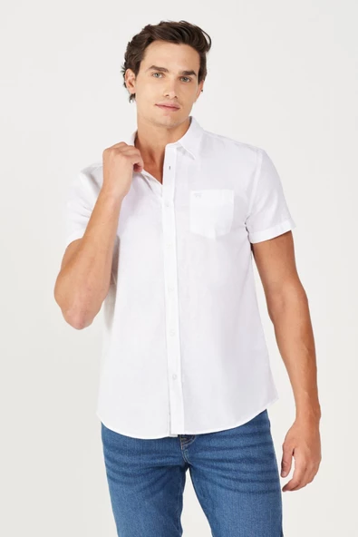SS Kısa Kollu Gömlek White White XXL - 6