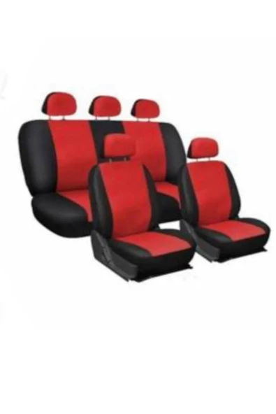 ucuzdukkan28 Volvo S60 Ekonomik Oto Koltuk Kılıfı Ön ve Arka Set - Kırmızı