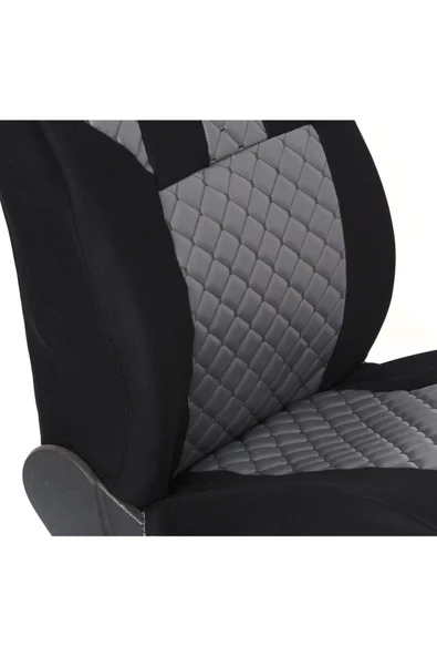 ucuzdukkan28 Ford Connect Deri Oto Koltuk Kılıfı Ön Arka Koltuklar Set - Gri - 3
