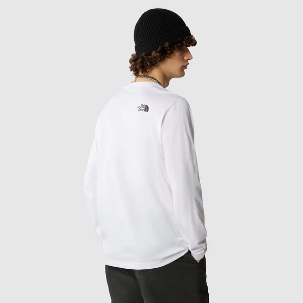 M L/S SIMPLE DOME TEE White White S - Resim 6