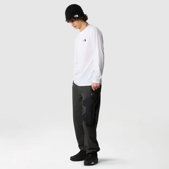 M L/S SIMPLE DOME TEE White White S - Resim 7