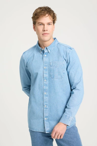 Uzun Kollu Gömlek Mid Blue Mid Blue XXL