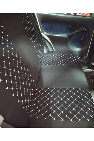 ucuzdukkan28 Volvo 569 Lüks Kapitone Kumaş Oto Koltuk Kılıfı Ön ve Arka Set - Bej - 2