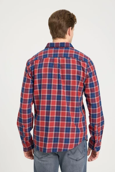 Uzun Kollu Gömlek Red Indigo Red Indigo L - 3