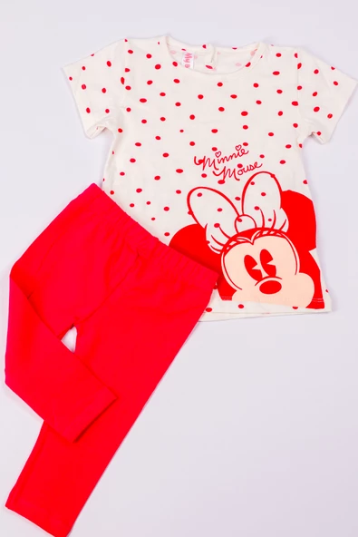 KIZ ÇOCUK TAKIM KAPRİ MİNNİE MOUSE BASKILI A73 ürün görseli