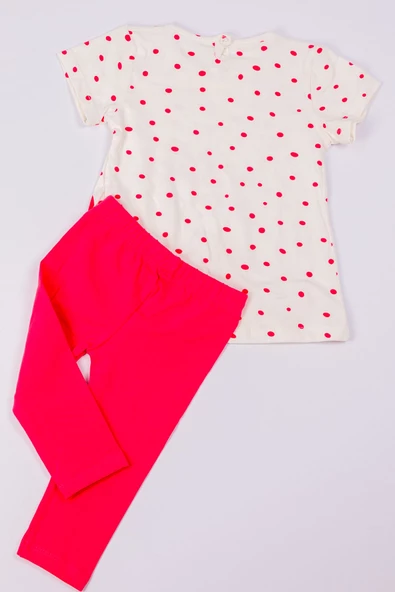 KIZ ÇOCUK TAKIM KAPRİ MİNNİE MOUSE BASKILI A73 - Resim 2