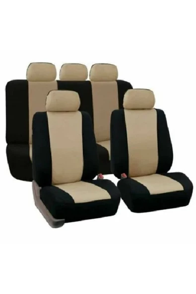 ucuzdukkan28 Chery Niche Ekonomik Oto Koltuk Kılıfı Ön ve Arka Set - Bej ürün görseli