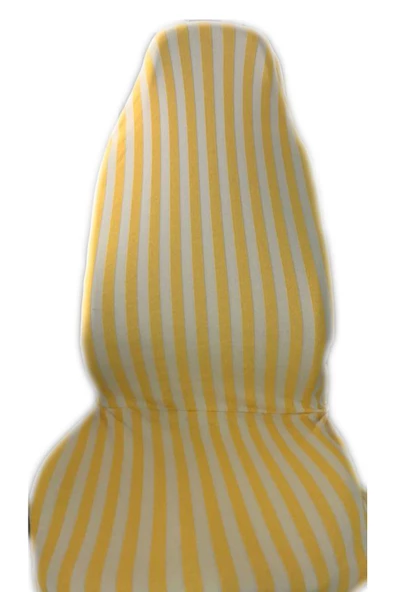 ucuzdukkan28 Fıat Tıpo Zebra Desenli Çizgili Oto Koltuk Kılıfı Set Sarı - 1