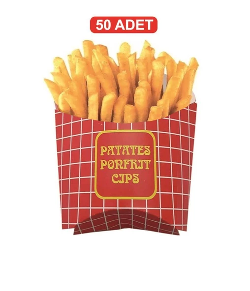 Karton Cips Patates Kutusu 50 Adet