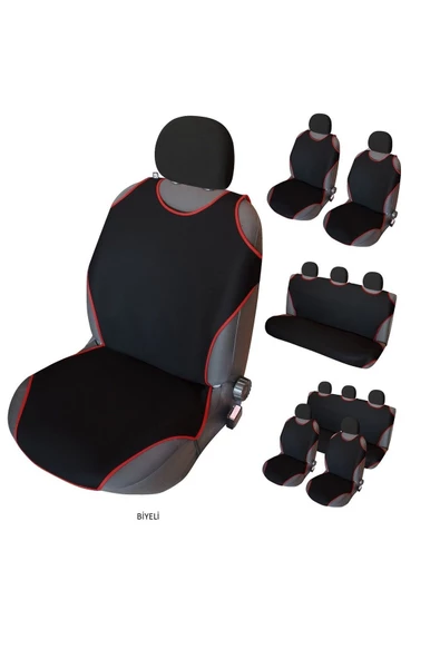 ucuzdukkan28 Chevrolet Camaro Uyumlu Oto Koltuk Kılıfı Atlet Set - Biyeli