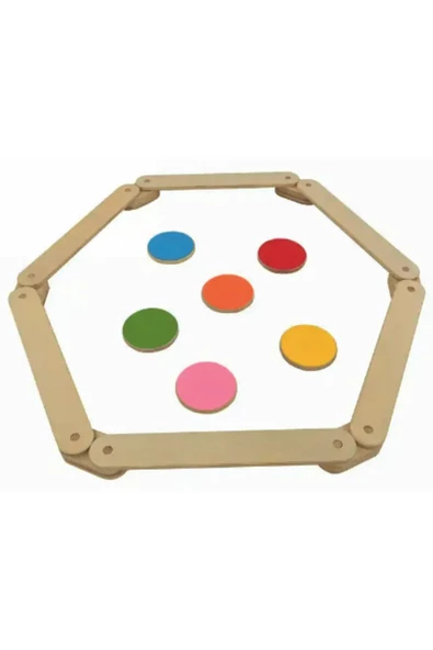 Galery Wood Montessori Ahşap Denge Kirişi, Denge Tahtası, Basamak Taşları, Aktivite Oyuncağı, Çocuk Oyuncak - 7