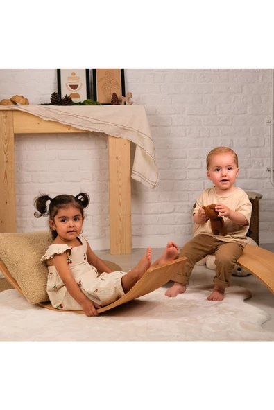 Galery Wood Denge Tahtası, Pürüzsüz Yüzey Montessori Board, Çocuklar Ve Yetişkinler Için, Kavisli Tahta - 3