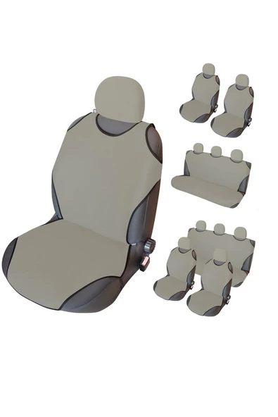 ucuzdukkan28 Opel Monterey Oto Koltuk Kılıfı Atlet Set - Bej
