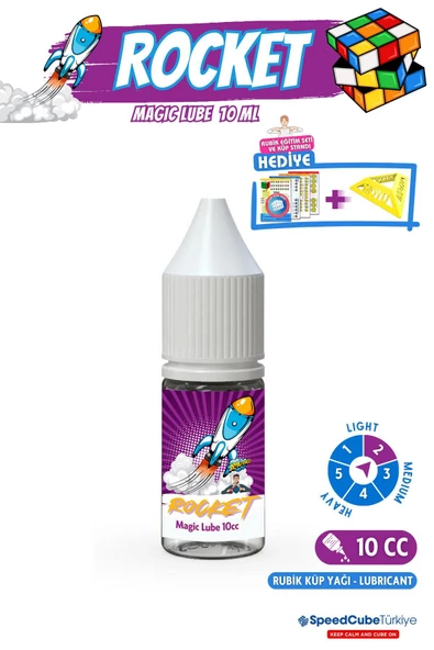 Galery Wood Rocket No2 Profesyonel Rubik Küp Yağı Rubik Küp Lube Zeka Küpü Yağı Lube Lubricant Yağlayıcı 10 ml